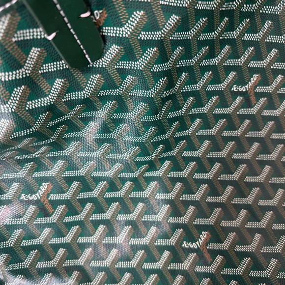 Green patterned tote bag with wallet - brand new, never used - Picture 2 of 10